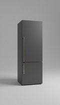 Integrated column refrigerator with glass shelving