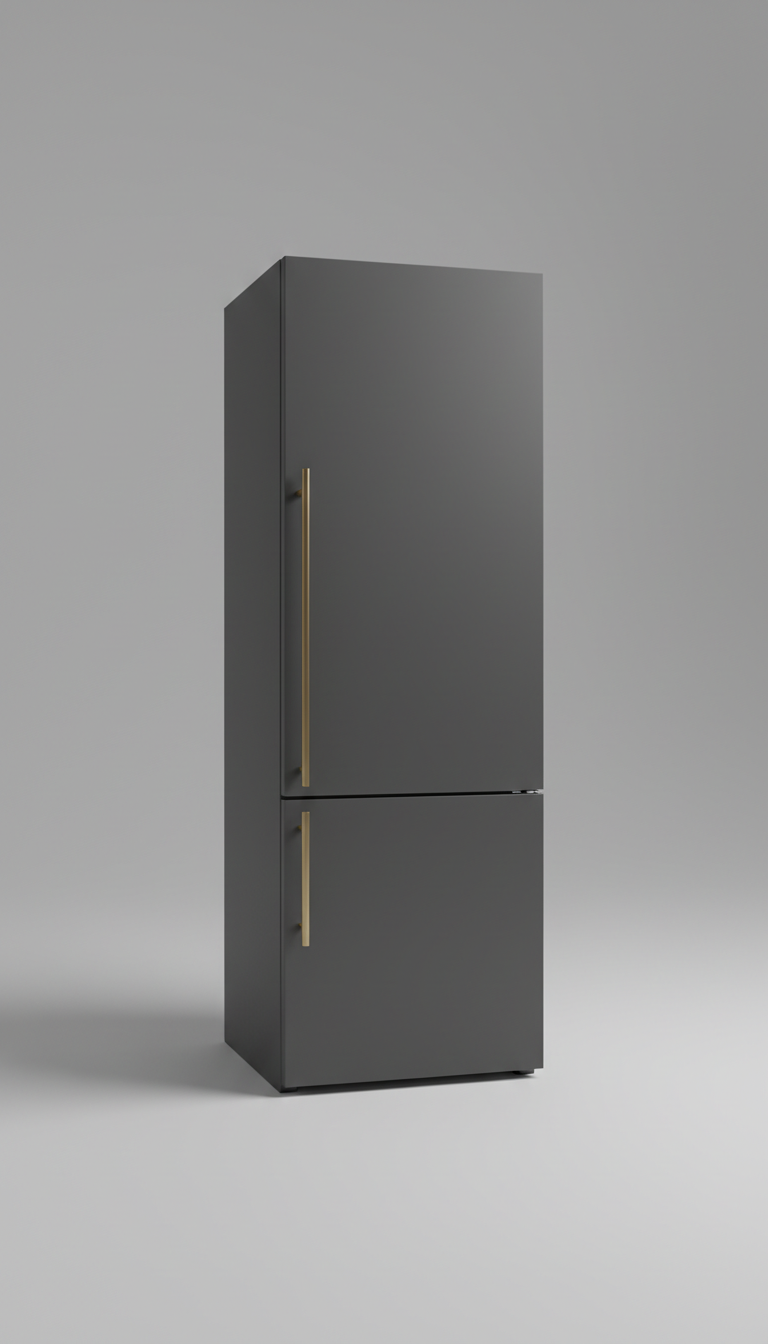 Integrated column refrigerator with glass shelving