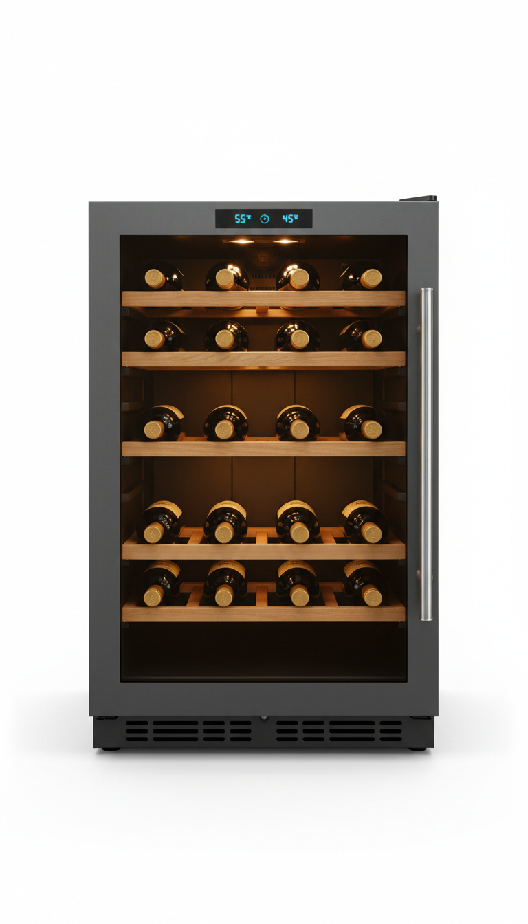 Glass-Door Wine Refrigerator Dual Zone